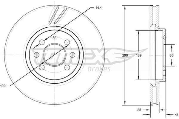 Brzdový kotúč TOMEX Brakes